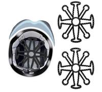 Syiyunran Casco Fodera Polster Foggiamento Interno Imbottitura Interna - Nero, 2 Pezzi, Aerato e Respiratorio, Impedisce Odori, per Adatto Cuscinetti in Silicone su Tutti i Caschi