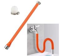 Syiyunran Prolunga Rubinetto Doccetta Lavandino Adattatore Estensione - Arancione, 1 Pezzo, 30 CM, Girevole a 360° Estensore Wasserhahn Aufsatz Schwenkbar, Adatto Cucina, Bancone Bar, WC in Bagno