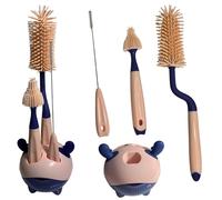 Syiyunran Spazzola Per Biberon Set Scovolino Per Tazze - 3 In 1 Brush Per La Pulizia Di Baby Bottle Cannuccia E Ciuccio Scovolino In Silicones Biberon La Pulizia Tettarella Cannucce (Blu)