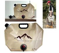 Syiyunran Tanica d'Acqua Pieghevole - Potabile Contenitore d'Acqua, Khaki 1 Pezzi con Coperchio Sigillato e Maniglia, per Trasporto Riutilizzabile Adatto All'aperto, Campeggio Aampio Collo Borsa 8L
