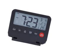 SYJHHWGS Sveglia digitale pieghevole da viaggio con grande display LCD, calendario, indicatori di temperatura, snooze, retroilluminazione, funzionamento a batteria