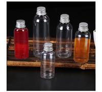 SYJINHUASY Bottiglie di plastica da 40 ml, mini bottiglie di alcol con tappo a vite argentato, bottiglia riutilizzabile con imbuto, bottiglia per alcol in miniatura per feste e matrimoni (40 ml)