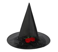 SYJYM 3PCS Halloween strega costume scopa strega cappello con volare per bambini festa costume accessori spettacoli teatrali