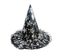 SYJYM 3pcs Stampa a colori corda legata strega prestazioni luminose strega magia nero cappello a punta