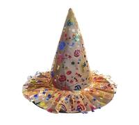 SYJYM 3pcs Stampa a colori corda legata strega prestazioni luminose strega magia nero cappello a punta