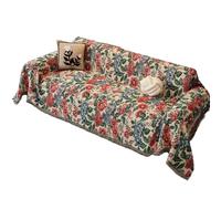 SYJYM - Copridivano natalizio a tema natalizio rosso e verde con fiocco di neve, renna, a forma di L, 2/3/4 posti, decorazione per la casa