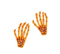 SYJYM Fermaglio per capelli creativo a forma di mano con scheletro, per donne e ragazze, stile gotico, colorato, accessori per capelli per Halloween, trucco e feste, 2