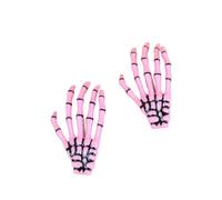 SYJYM Fermaglio per capelli creativo a forma di mano con scheletro, per donne e ragazze, stile gotico, colorato, accessori per capelli per Halloween, trucco e feste, 2