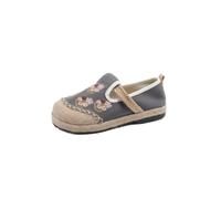 SYJYM Scarpe casual primaverili letterarie da donna con tacco piatto pigro casual bocca bassa cotone lino ricamato per le donne, 07, 37.5 EU