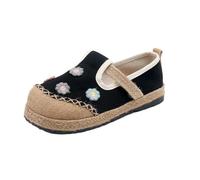 SYJYM Scarpe casual primaverili letterarie da donna con tacco piatto pigro casual bocca bassa cotone lino ricamato per le donne, 03, 36.5 EU