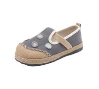 SYJYM Scarpe casual primaverili letterarie da donna con tacco piatto pigro casual bocca bassa cotone lino ricamato per le donne, 02, 39.5 EU