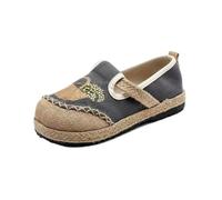 SYJYM Scarpe casual primaverili letterarie da donna con tacco piatto pigro casual bocca bassa cotone lino ricamato per le donne, 013, 36.5 EU