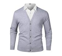Sykooria Cardigan da Uomo Invernale - Giacca Maglione con Bottoni, Manica Lunga, Scollo a V - Felpa Slim Classics in Cotone
