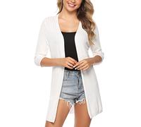 Sykooria Cardigan Donna Lungo Elegante Coprispalle con Manica Lunga Leggero e Traspirante Bolero Lavorato a Maglia per Primavera Estivo Autunno