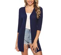Sykooria Cardigan Donna Lungo Elegante Coprispalle con Manica Lunga Leggero e Traspirante Bolero Lavorato a Maglia per Primavera Estivo Autunno