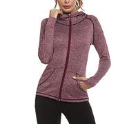 Sykooria Felpa Donna Zip con Cappuccio Giacca Sport Slim Fit Leggero e Traspirante, con Foro per Il Pollice e Tasca Grande