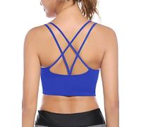 Sykooria Reggiseno Sportivo Donna Top Reggiseno Senza Ferretto con Imbottito Top Fitness Supporto Bustino per Yoga Running RBL S