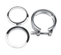 SYKRSS Kit di montaggio universale a flangia piatta con morsetto a V in acciaio dolce da 2,5"