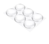 SYLALE Fermaporta in silicone trasparente da 40 mm, autoadesivo, 6/12/24/30 pezzi, for la riduzione del rumore dei cassetti dei mobili da parete(12PCS)