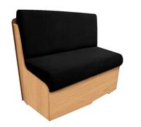 SYLC 2 Pezzi Copricuscini Per Tavolo Da Pranzo for Camper Jacquard, Fodere Per Cuscini Per Dinette Per RV Auto Panchina Coprisedia for Divano (Black,Set of 2)