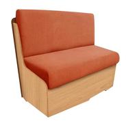 SYLC 2 Pezzi Copricuscini Per Tavolo Da Pranzo for Camper Jacquard, Fodere Per Cuscini Per Dinette Per RV Auto Panchina Coprisedia for Divano (Orange,Set of 2)