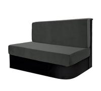 SYLC 2 Pezzi Copricuscini Per Tavolo Da Pranzo for Camper Velluto, Fodere Per Cuscini Per Dinette Per RV Auto Panchina Coprisedia for Divano (Dark Gray,Set of 1)