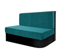 SYLC 2 Pezzi Copricuscini Per Tavolo Da Pranzo for Camper Velluto, Fodere Per Cuscini Per Dinette Per RV Auto Panchina Coprisedia for Divano (Teal,Set of 2)