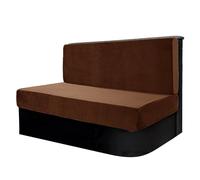 SYLC 2 Pezzi Copricuscini Per Tavolo Da Pranzo for Camper Velluto, Fodere Per Cuscini Per Dinette Per RV Auto Panchina Coprisedia for Divano (Coffee,Set of 2)