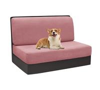 SYLC 2 Pezzi Stretch Jacquard Copricuscini Per Dinette RV Carovana Coprire La Panchina Del Sedile Del Camper Con Copertura Dello Schienale (Rosa,1 Coppia)