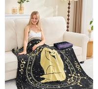 SYLC Coperta Astrologia, Coperte Con Zodiaco Gemelli, Copridivano Arazzi Per Letto Regalo Per Donne Uomini Compleanno Laurea Natale Ringraziamento 130×150cm(Gemelli-coperta)