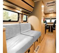 SYLC Copricuscini Divano Elastico Velluto Jacquard, Federe Per Cuscino Seduta Antiscivolo, Coprisedie Coperture Cuscino Per Panchina Camper Carovana (light grey,Rectangle M)