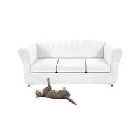 SYLC Copridivano Chesterfield, Velluto Copripoltrona Per Divano Chesterfield Con Sedile Copri Cuscino, Protettore Di Mobili Per Divano Curvo Montato Vintage (White,Sofa+3 Large Seats)