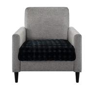 SYLC Copridivano Spessa Peluche 1 2 3 Posti, Funny Fuzzy Copri Divano Open-Forked D'angolo, L-Shape Sofa Cover Coperture Antiscivolo In Pelliccia Sintetica (Black,D 70 cm × W 70 cm)