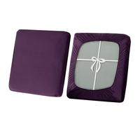 SYLC Copriseduta Divano con Cravatte, Elasticizzato Copricuscino in velluto, Antiscivolo copridivano per Carovana Protezione Fodera per Cuscino (Purple,Large Backrest)