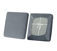 SYLC Copriseduta Divano con Cravatte, Elasticizzato Copricuscino in velluto, Antiscivolo copridivano per Carovana Protezione Fodera per Cuscino (Gray blue,2 Seater)