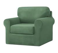 SYLC Ektorp Copridivani Con Cuscini E Schienale Separati, Velluto Elasticizzato Copridivano 1/2/3/4 Posti Con Braccioli, Copri Divano Antiscivolo (Mint green,1 Seat Set 3 PCS)