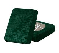 SYLC Fodera Cuscino Sedile Divano in Velluto Zigrinatura, Elasticizzato Copricuscino Divano Copriseduta Copridivano Per Giardino Carovana Camper (Dark green,1pc 1-Seat)