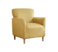 SYLC Fodere Copripoltrona Velluto Elasticizzato Ottomano Copertura Fodera In Ottomano Copridivano Da 1 Posto Con Cuscino Fodera Per Poltrona (Lemon,Chair)