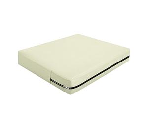 SYLC Fodere Per Cuscini Da Esterno Con Cerniera, Copricuscini Esterno Impermeabili, Copri Divano Sedile Giardino Pallet Caravan Camper (Beige,65×65×10cm)
