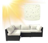 SYLC Impermeabile Federe Per Cuscino Divano Copricuscini Per Giardino Rattan Per Esterni E Patio, Coperte Del Cuscino Con Cerniera Per L/angolo (1 pz 65×65×10 cm,Ivory)