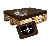SYLC Impermeabili Fodere Per Cuscini Pallet Da Esterno, Elastico Terciopelo Copri Cuscini Per Bancali, Protezione Per Mobili Divano Giardino Lavabile (Caramel,Seat 120×80×15cm)