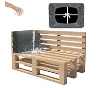 SYLC Impermeabili Fodere Per Cuscini Pallet Da Esterno, Elastico Terciopelo Copri Cuscini Per Bancali, Protezione Per Mobili Divano Giardino Lavabile (Grey-blue,Cornerback 60×40×10/20cm)