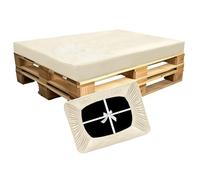 SYLC Impermeabili Fodere Per Cuscini Pallet Da Esterno, Elastico Terciopelo Copri Cuscini Per Bancali, Protezione Per Mobili Divano Giardino Lavabile (Beige,Seat 120×80×15cm)