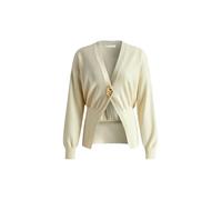 SYLDMKJ Cardigan Donna Pulsante A Maniche Lunghe Cardigan A Vta-Riso Bianco-M