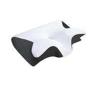 SYLDMKJ Cuscino Memory Foam Cuscino Cervicale in Memory Foam Cuscino per Dolore al Collo, Cuscini di Supporto Sagomato, Cuscino per Collo-Nero