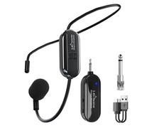 SYLEN Microfono per cuffie con montaggio sulla testa, microfono wireless 2,4 G, archetto e palmare 2 in 1 per amplificatore vocale, guida turistica, insegnamento, promozione