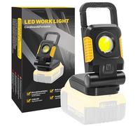 SYLSTAR Faro LED Ricaricabile senza Fili Compatibile con Dewalt 18V Batteria, 25W Faretto a Batteria con 3 Modalità, Illuminazione e Protezione a Bassa Tensione (Batteria non Inclusa)