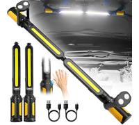 SYLSTAR Lampada LED Ricaricabile con Controllo a Sensore, 4400mAh Lampada da Lavoro con 3 Modalita, Torcia Magnetica Lampada Officina con Base Magnetica per Officina, Riparazioni Auto, Emergenze