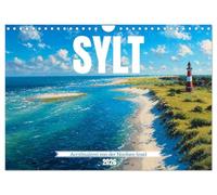 Sylt - Acrylmalerei von der Nordsee-Insel (Wandkalender 2026 DIN A4 quer), CALVENDO Monatskalender: Deutschland-Kalender mit Motiven aus ... Ein Kunstkalender für Liebhaber der Nordsee