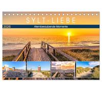 SYLT-LIEBE Atemberaubende Momente (Tischkalender 2026 DIN A5 quer), CALVENDO Monatskalender: Die schönsten Inselblicke im Licht der Sonne